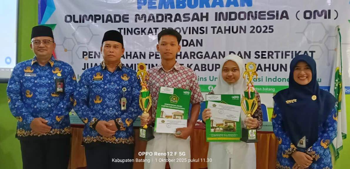 Prestasi Membanggakan, Siswa MANU 01 Limpung Sabet Juara OMI Kabupaten Batang
